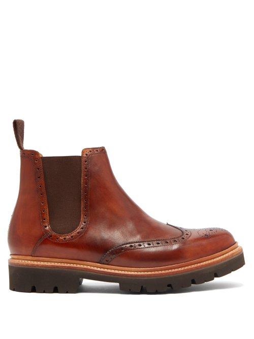 Matchesfashion.com Grenson - Arlo Leather Chelsea Boots - Mens - Tan