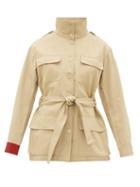 Matchesfashion.com Kilometre Paris - Embroidered Cotton-twill Jacket - Womens - Beige