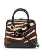 Matchesfashion.com Gucci - 1955 Horsebit Small Zebra-print Cross-body Bag - Womens - White Black