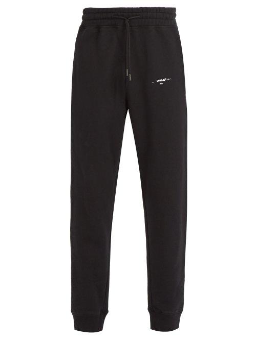 Matchesfashion.com Off-white - Printed Cotton Sweatpants - Mens - Black