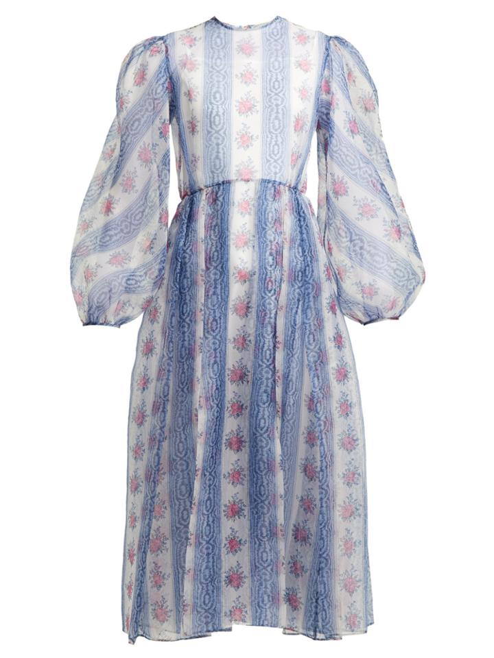 Emilia Wickstead Veronica Floral-print Silk-organza Dress