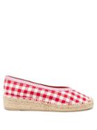 Ladies Shoes Castaer - Gustava Canvas & Jute Espadrilles - Womens - Red White