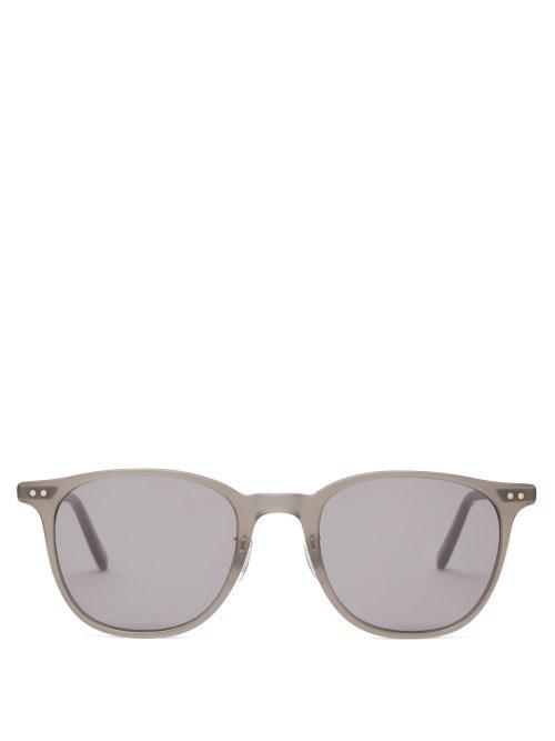 Matchesfashion.com Garrett Leight - Beach 49 Round Acetate Sunglasses - Mens - Grey