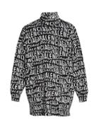Matchesfashion.com Balenciaga - Wave Logo Jacquard Roll Neck Sweater - Mens - Black White
