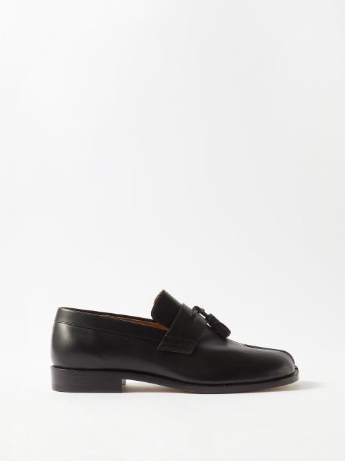 Maison Margiela - Tabi Split-toe Leather Loafers - Mens - Black