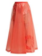 Matchesfashion.com Toga - Laminate Cut Out Skirt - Womens - Red