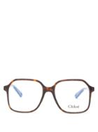 Matchesfashion.com Chlo - Willow Oversized Square Acetate Glasses - Womens - Tortoiseshell