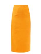 Ladies Rtw Emilia Wickstead - Lorinda High-rise Cloqu Pencil Skirt - Womens - Orange