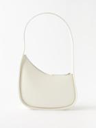 The Row - Half Moon Small Leather Shoulder Bag - Womens - White