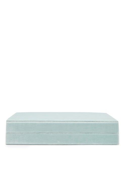 Matchesfashion.com Sophie Bille Brahe - Small Velvet Jewellery Box - Womens - Light Blue