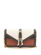 Matchesfashion.com Burberry - Tb Canvas And Leather Chain Strap Bag - Womens - Cream Multi