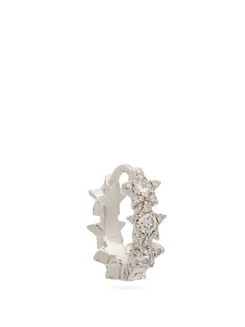 Matchesfashion.com Maria Tash - Constellation Eternity Diamond & 18kt Gold Earring - Womens - Silver