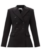 Matchesfashion.com Chlo - Double-breasted Wool Grain De Poudre Jacket - Womens - Black
