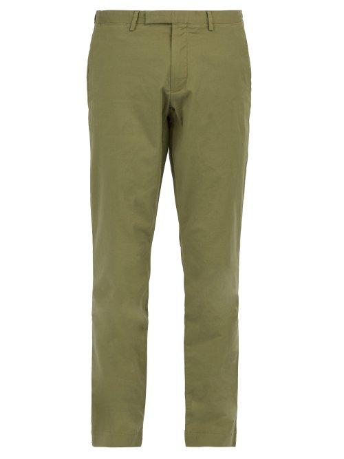 Matchesfashion.com Polo Ralph Lauren - Cotton Blend Chino Trousers - Mens - Green