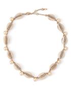 Matchesfashion.com Etro - Shell, Crystal And Faux Pearl Choker - Womens - White