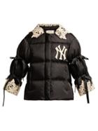 Matchesfashion.com Gucci - Ny Yankees Appliqud Padded Jacket - Womens - Black Multi