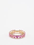 Yvonne Leon - Heart Sapphire & 9kt Gold Ring - Womens - Pink
