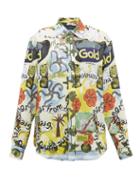 Matchesfashion.com Martine Rose - Jamaica Print Linen Shirt - Womens - Multi