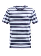 Matchesfashion.com Polo Ralph Lauren - Logo-embroidered Striped-cotton T-shirt - Mens - Blue Multi
