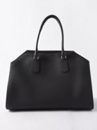 The Row - Geo Margaux Leather Handbag - Womens - Black