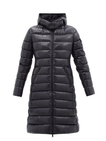 Ladies Rtw Moncler - Moka Quilted-down Hooded Coat - Womens - Navy