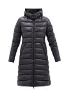 Ladies Rtw Moncler - Moka Quilted-down Hooded Coat - Womens - Navy