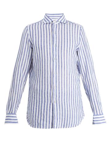 Finamore Gaeta Striped Linen Shirt