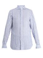 Finamore Gaeta Striped Linen Shirt