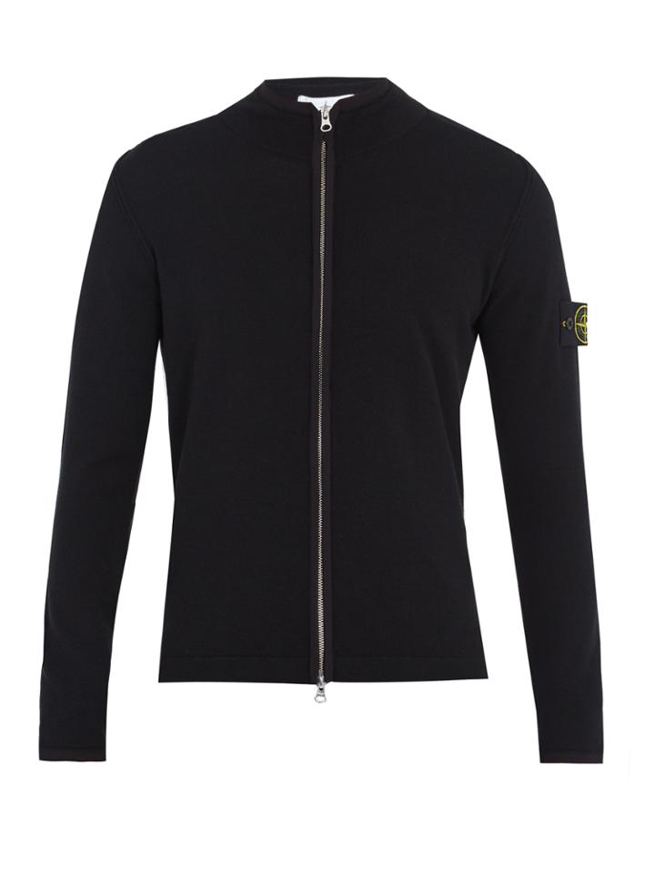 Stone Island Wool-blend Zip-up Sweater