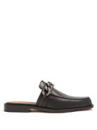 Givenchy Chain-strap Leather Backless Loafers