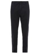 Matchesfashion.com White Sand - Stretch Cotton Slim Leg Chino Trousers - Mens - Black
