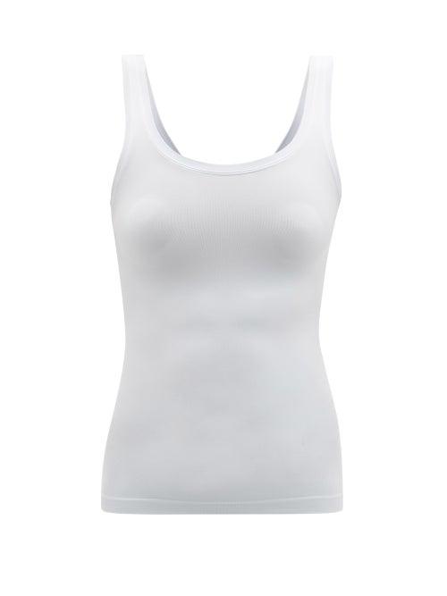 Ladies Lingerie Hanro - Touch Feeling Scoop-neck Tank Top - Womens - Light Blue