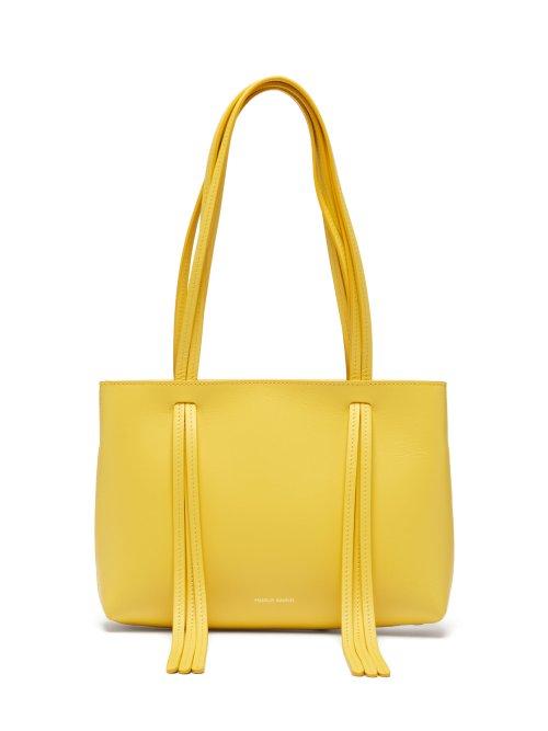 Matchesfashion.com Mansur Gavriel - Mini Fringe Leather Tote Bag - Womens - Yellow