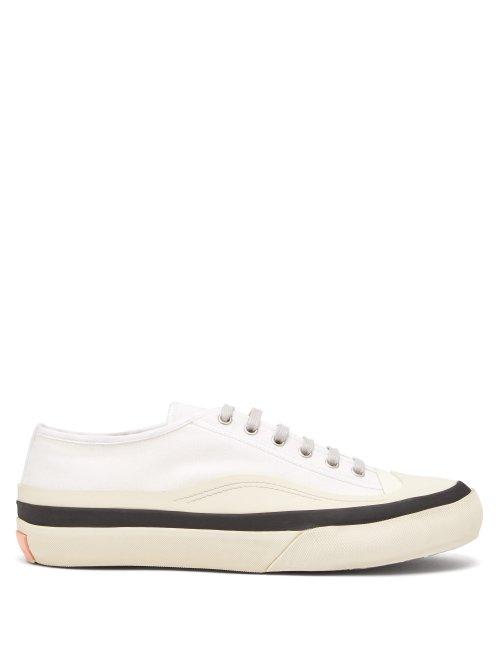 Matchesfashion.com Acne Studios - Bl Konst Cotton Canvas Trainers - Mens - White