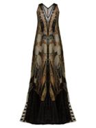 Matchesfashion.com Romance Was Born - Exoskeleton Chantilly Lace And Tulle Dress - Womens - Black Multi
