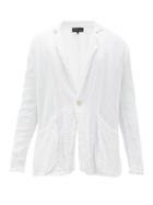 Matchesfashion.com Edward Cuming - Crinkled Cotton-muslin Jacket - Mens - White