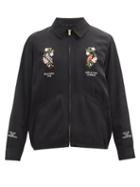 Matchesfashion.com Undercover - Floral-embroidered Satin Bomber Jacket - Mens - Black