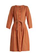 A.p.c. Laly Striped Cotton-blend Dress