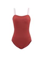Matchesfashion.com Vaara - Piana Contrast-strap Swimsuit - Womens - Burgundy Multi