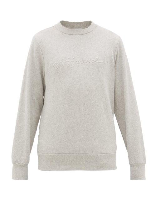 Matchesfashion.com Jjjjound X A.p.c. - Logo-embossed Cotton Sweatshirt - Mens - Grey