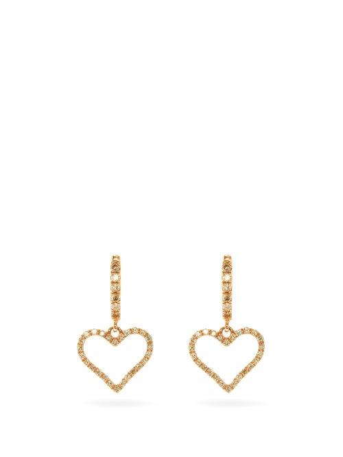 Matchesfashion.com Rosa De La Cruz - Diamond & 18kt Rose-gold Earrings - Womens - Rose Gold