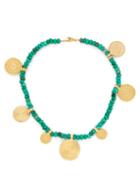 Matchesfashion.com Joelle Kharrat - Moneta Turquoise And Gold Plated Choker - Womens - Blue