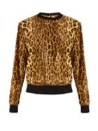Hillier Bartley Leopard-print Calf-hair Effect Sweater