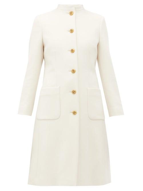 Matchesfashion.com Gucci - Single-breasted Wool Coat - Womens - Ivory