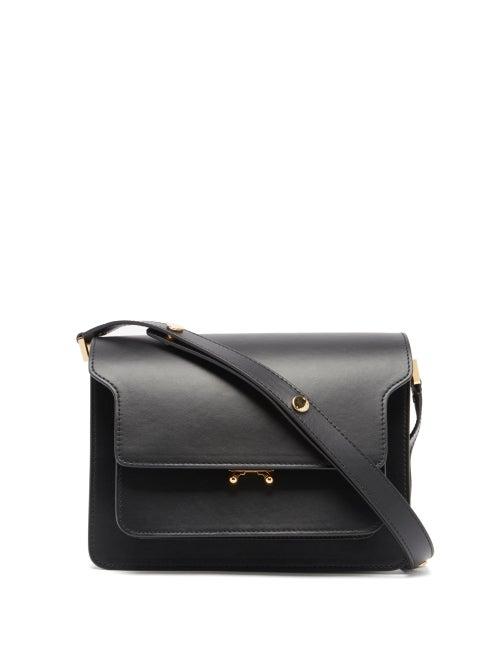 Marni - Trunk Medium Leather Shoulder Bag - Womens - Black