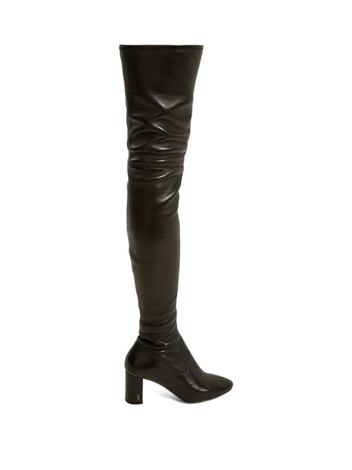 Saint Laurent Loulou Over-the-knee Leather Boots