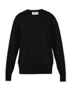 Matchesfashion.com Acne Studios - Fayze Logo Printed Cotton Sweatshirt - Mens - Black