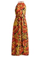 Raey Split-skirt Floral-chintz Halterneck Dress