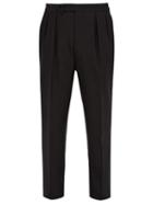 Matchesfashion.com Ralph Lauren Purple Label - Gregory Mulberry Silk Trousers - Mens - Black