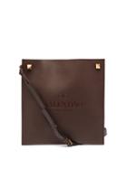 Matchesfashion.com Valentino Garavani - Roman Stud Micro Leather Cross-body Bag - Mens - Dark Brown